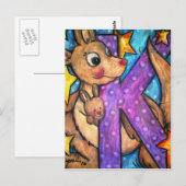 K is Kangaroo Briefkaart (Voorkant / Achterkant)