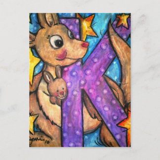 K is Kangaroo Briefkaart