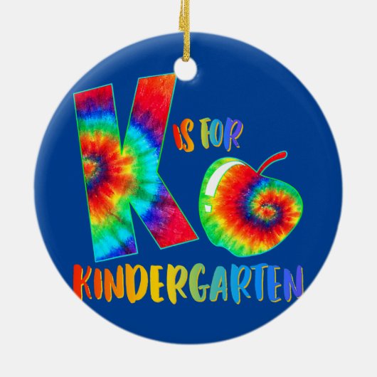 K is voor de kleuterschool keramisch ornament (Achterkant)