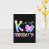 K is voor de leerling van de kindertuin Tie kleurs Kaart (Gele Bloem)