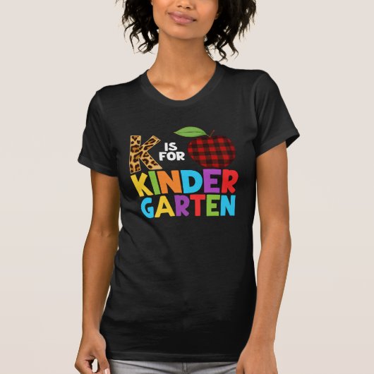 K is voor het voorschoolse onderwijs voor Kinderga T-shirt (Voorkant)