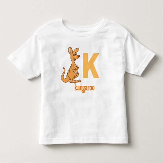 K is voor Kangaroo: Bouncy Learning Adventure Kinder Shirts (Voorkant)