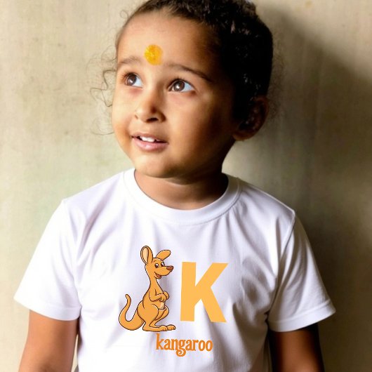K is voor Kangaroo: Bouncy Learning Adventure Kinder Shirts