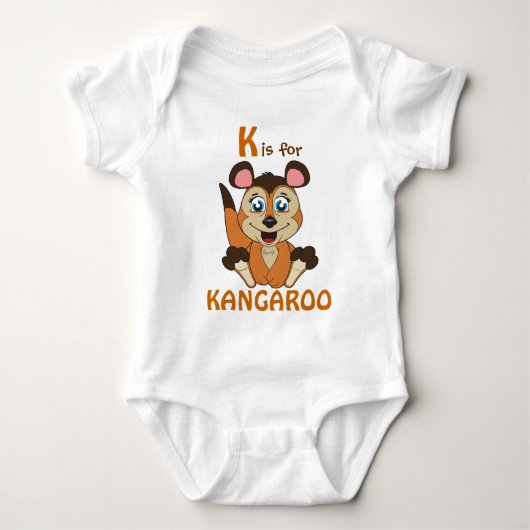 "K is voor KANGAROO" Shirt Kinderen (Voorkant)