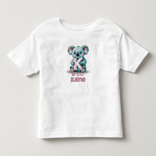 K is voor Katie – Op maat Kinder Shirts (Voorkant)