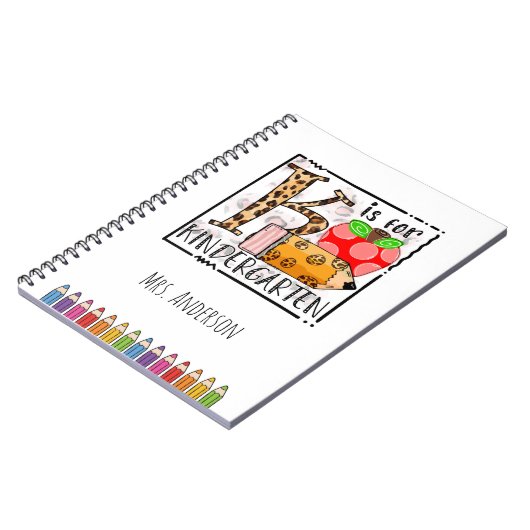 K is voor Kindergarten Naam Notitieboek (Linkerzijde)