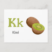 K is voor Kiwi - Alphabet Flash Kaart (Voorkant)