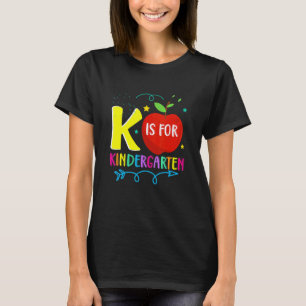 K Is Voor Kleuterleidster Student Regen Terug Naar T-shirt