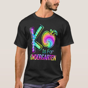K Is Voor Kleuterleidster Tie Dye Terug Naar Schoo T-shirt