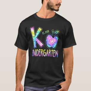 K Is Voor Kleuterleidster Tie Dye Terug Naar Schoo T-shirt