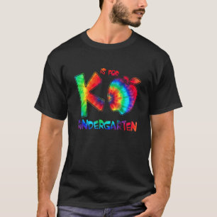 K Is Voor Kleuterleidster Tie Dye Terug Naar Schoo T-shirt