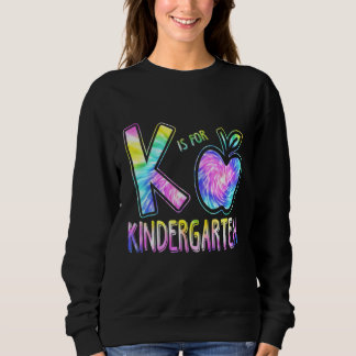 K Is Voor Kleuterleidster Tie Dye Terug Naar Schoo Trui