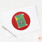 K is voor Knight - Witty Wordplay Ronde Sticker (Envelop)