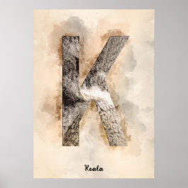 K is voor Koala Poster
