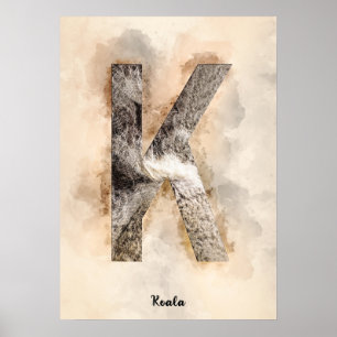 K is voor Koala Poster