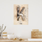 K is voor Koala Poster (Keuken)