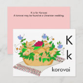 K is voor Korovai Briefkaart (Voorkant / Achterkant)