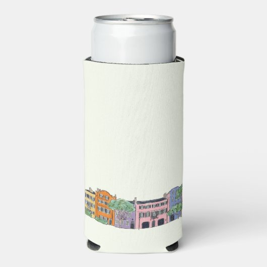 K & J Charleston, SC Bruiloft Tall Koelbox Seltzer Blikjeskoeler (Seltzer Voorkant)