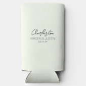 K & J Charleston, SC Bruiloft Tall Koelbox Seltzer Blikjeskoeler (Achterkant)