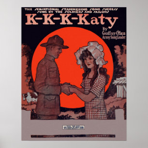 K-K-K-Katy Early 1900 van de Hoesje van de Muziek  Poster
