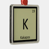 K - Kakapos Chemistry Periodic Table Element Metalen Ornament (Rechts)