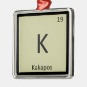 K - Kakapos Chemistry Periodic Table Element Metalen Ornament (Links)