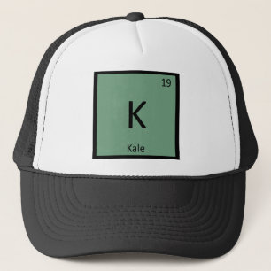 K - Kale vegetable Chemistry Periodic Table Symbol Trucker Pet