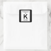 K - Kalium Vierkante Sticker (Tas)