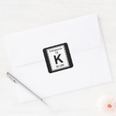 K - Kalium Vierkante Sticker (Envelop)