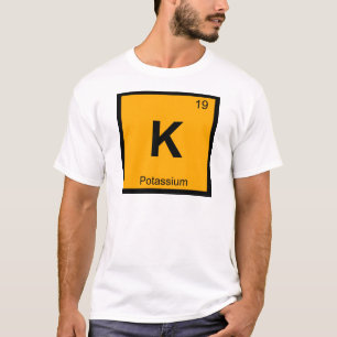 K - Kaliumscheikunde, periodiek tabelsymbool T-shirt