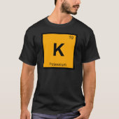 K - Kaliumscheikunde, periodiek tabelsymbool T-shirt (Voorkant)