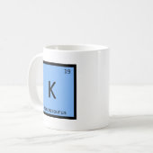 K - Kentrosaurus Dinosaurus Chemie Symbool Koffiemok (Voorkant links)