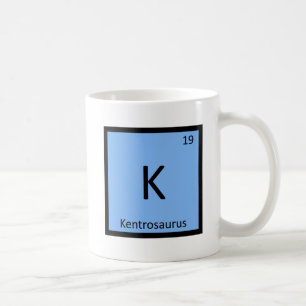 K - Kentrosaurus Dinosaurus Chemie Symbool Koffiemok