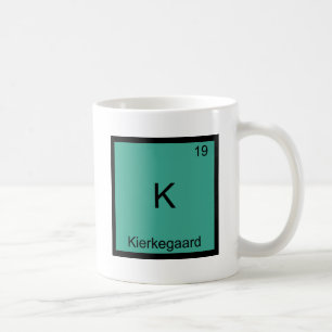 K - Kierkegaard Grappig Chemie Element Symbool T-s Koffiemok