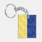 K Kilo Waterverf Nautical Signal Maritime Vlag Sleutelhanger (Voorkant Links)