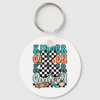 K Kindergarten Teacher Checkered Back To School Ki Sleutelhanger