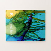 K - Kiwi Fish alphabet art puzzel (Horizontaal)