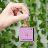 K - Kleptomane grapjige scheikunde element symbool Sleutelhanger (Hand)