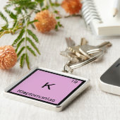 K - Kleptomane grapjige scheikunde element symbool Sleutelhanger (Zijkant)
