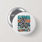 K Kleuterleidster Geruite Terug naar school Ki Ronde Button 5,7 Cm (Voorkant /achterkant)