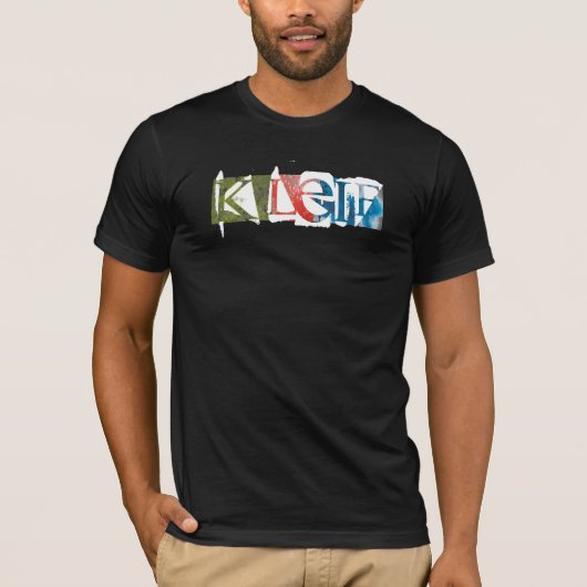 K LEIF multiclr stempel afdrukken T-shirt (Voorkant)