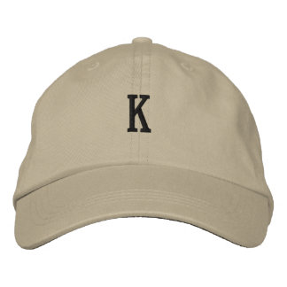 K-Letter Monogram indrukwekkende-Hoeden Stijlvol K Geborduurde Pet