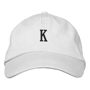 K-Letter Monogram indrukwekkende-Hoeden Stijlvolle Geborduurde Pet