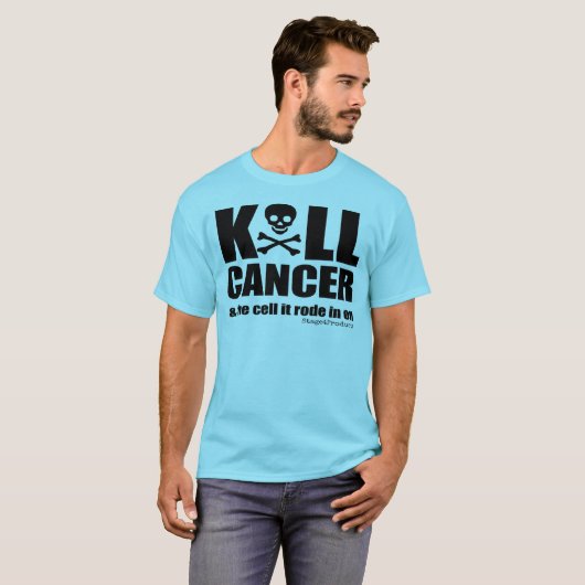 K*LL KANKER en de cel waar het in reed T-shirt (Voorkant volledig)