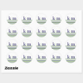K+M Monogram en Streep Sticker (Vel)