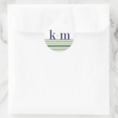 K+M Monogram en Streep Sticker (Tas)