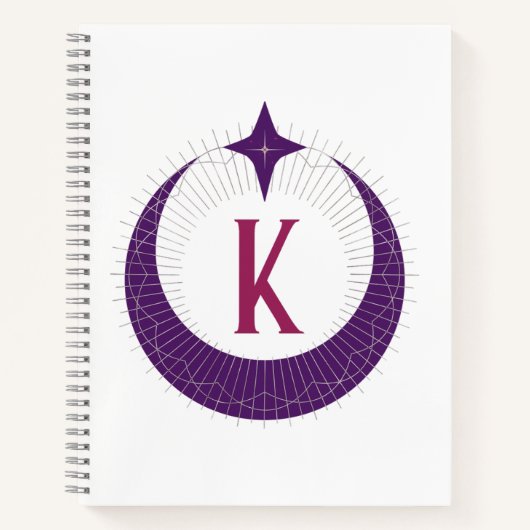 K - Maan Monogram Notitieboek (Voorkant)
