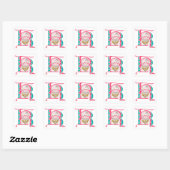 K - MINIATURE VIERKANTE STICKER (Vel)