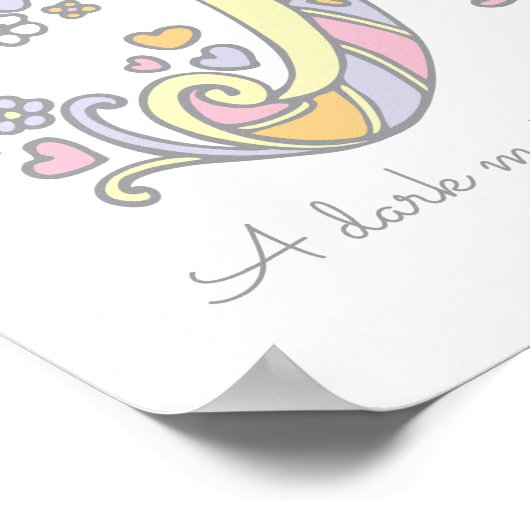 K monogram art Kerry meisjes naam poster (Hoek)