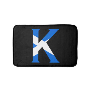 K Monogram bedekt met de Schotse vlag bmcn Badmat